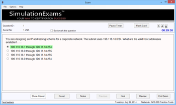 Simulation Exams for Network+ N10-005 (formerly Network+ practice tests) screenshot 3