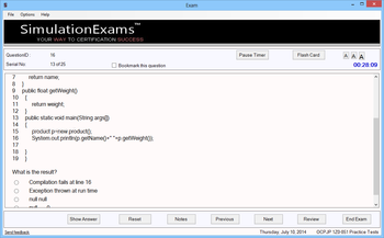 Simulation Exams for OCPJP screenshot 4