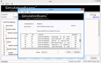 Simulation Exams for OCPJP screenshot 5