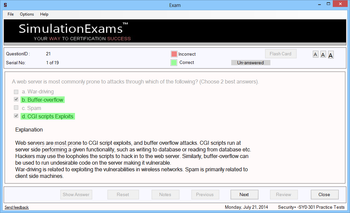 Simulation Exams for Security+ - SY0-301 screenshot 7