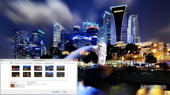 Singapore Night Skyline Windows 7 Theme screenshot