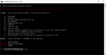 SipCLI screenshot