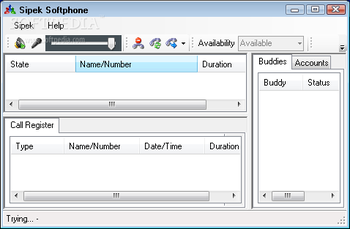 Sipek Softphone screenshot