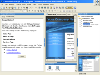 SiteBuilder screenshot