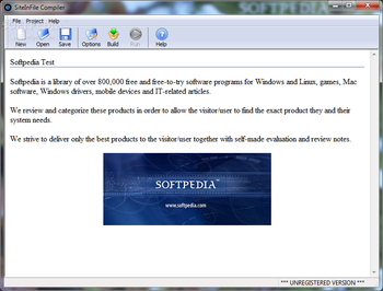 SiteInFile Compiler screenshot