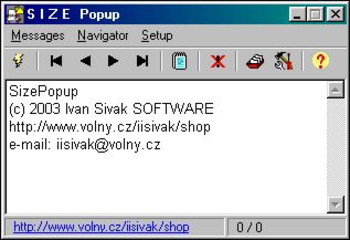 SizePopup screenshot