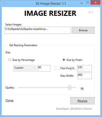 SK Image Resizer screenshot