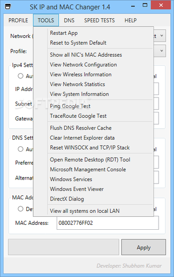 SK IP and MAC Changer screenshot 3