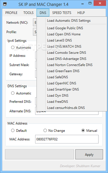 SK IP and MAC Changer screenshot 4