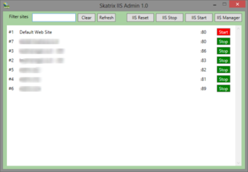 Skatrix IIS Admin screenshot