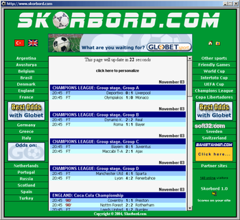 Skorbord screenshot