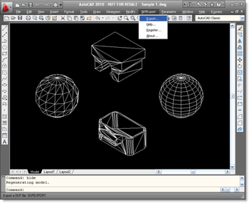 SKP Export for AutoCAD screenshot