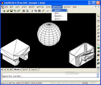 SKP Export for IntelliCAD screenshot 2