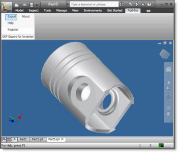 SKP Export for Inventor screenshot
