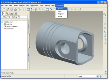 SKP Export for Pro/ENGINEER screenshot
