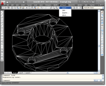 SKP Import for AutoCAD screenshot