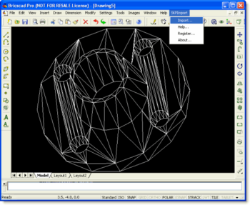 SKP Import for Bricscad screenshot