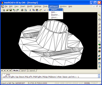 SKP Import for IntelliCAD screenshot