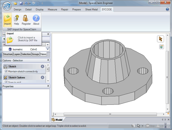 SKP Import for SpaceClaim screenshot