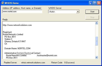 SkWHOIS ActiveX Control screenshot 3