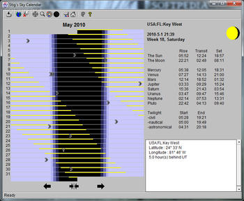 Sky Calendar screenshot