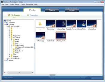 SkyAlbum Photo Gallery Builder screenshot