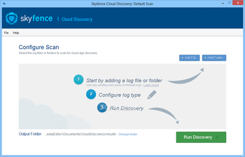 Skyfence Cloud Discovery screenshot