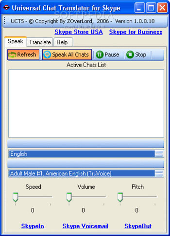 Skype Chat Language Translator and Speaker screenshot 2