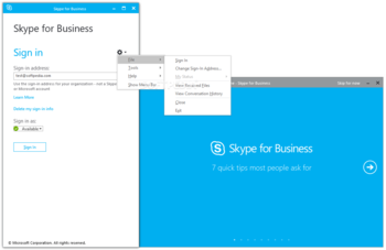 Skype for Business screenshot 2