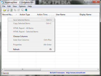 SkypeLogView screenshot