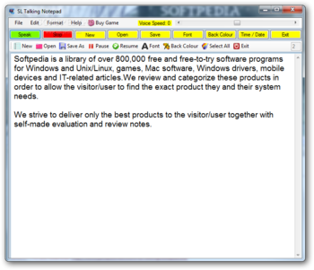 SL Talking Notepad screenshot