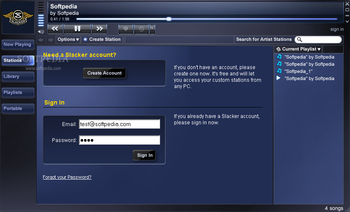 Slacker Software Player screenshot 4