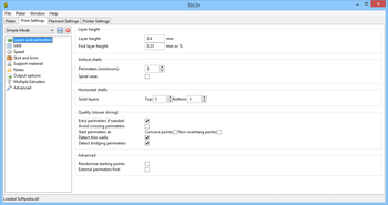 Slic3r screenshot 5