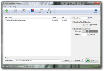 Slice Audio File Splitter screenshot