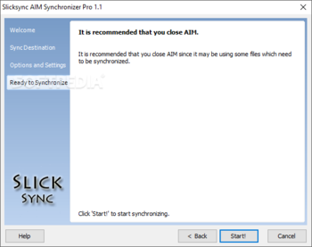 Slicksync AIM Synchronizer Pro screenshot 5