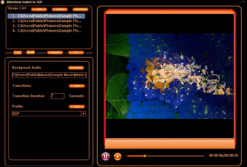 Slideshow Maker to 3GP screenshot
