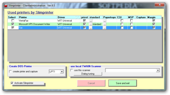 Slimprinter screenshot