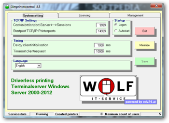 Slimprinter screenshot 2