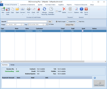 SliQ Invoicing Plus screenshot