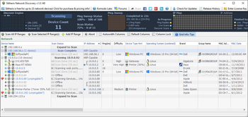 Slitheris Network Discovery screenshot
