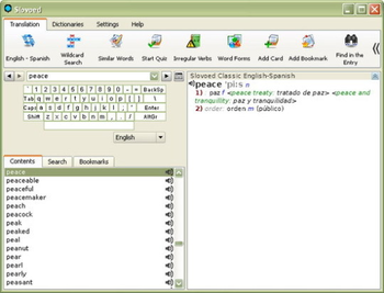 Slovoed Classic English Spanish Dictionary screenshot