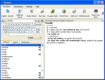 Slovoed Deluxe English Spanish Dictionary screenshot