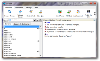 SlovoEd Deluxe French-French dictionary screenshot