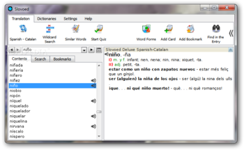 SlovoEd Deluxe Spanish-Catalan screenshot