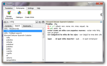 SlovoEd Deluxe Spanish-Catalan screenshot 2