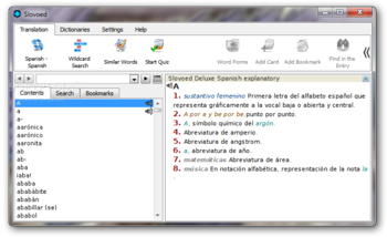 SlovoEd Deluxe Spanish Explanatory dictionary screenshot
