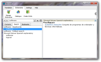 SlovoEd Deluxe Spanish Explanatory dictionary screenshot 2