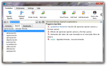 SlovoEd Deluxe Spanish Explanatory dictionary screenshot 5