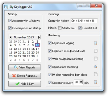 Sly Keylogger screenshot