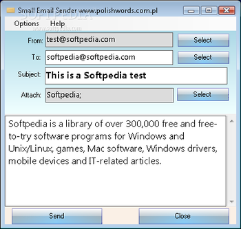 Small E-mail Sender screenshot